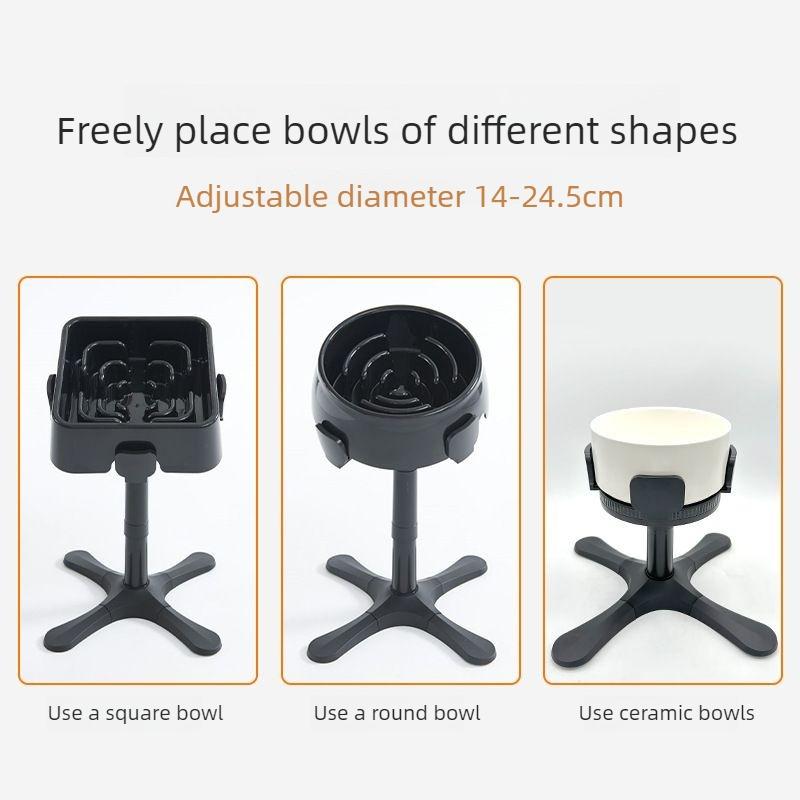 Adjustable Height Diameter Stand for Pet Bowl Non-Slip Base Tiltable Angle Dog Bowls Stand Pets Feeding Four-Leg Stands