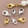 18K Gold-Filled Lobster Clasp, Electroplated Real Gold, Handmade Color-Preserving Spring Clasp for DIY Bracelet/Necklace Jewelry Accessories.