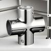 Boat Elbow 4-Way Pipe Fitting Connector Railing Hardware Stainless Steel Adapter Marine Hardware for Yachts Dock Decks Guardrail