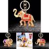 Adorable Elephant Metal Keychain With Sparkling Rhinestones Perfect For Gifts And Accessories