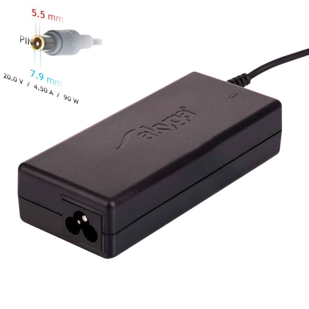 Akyga Ak-Nd-18 Power Adapter For Lenovo Laptop 20V 4.5A 90W 7.9 X 5.5 + Pin