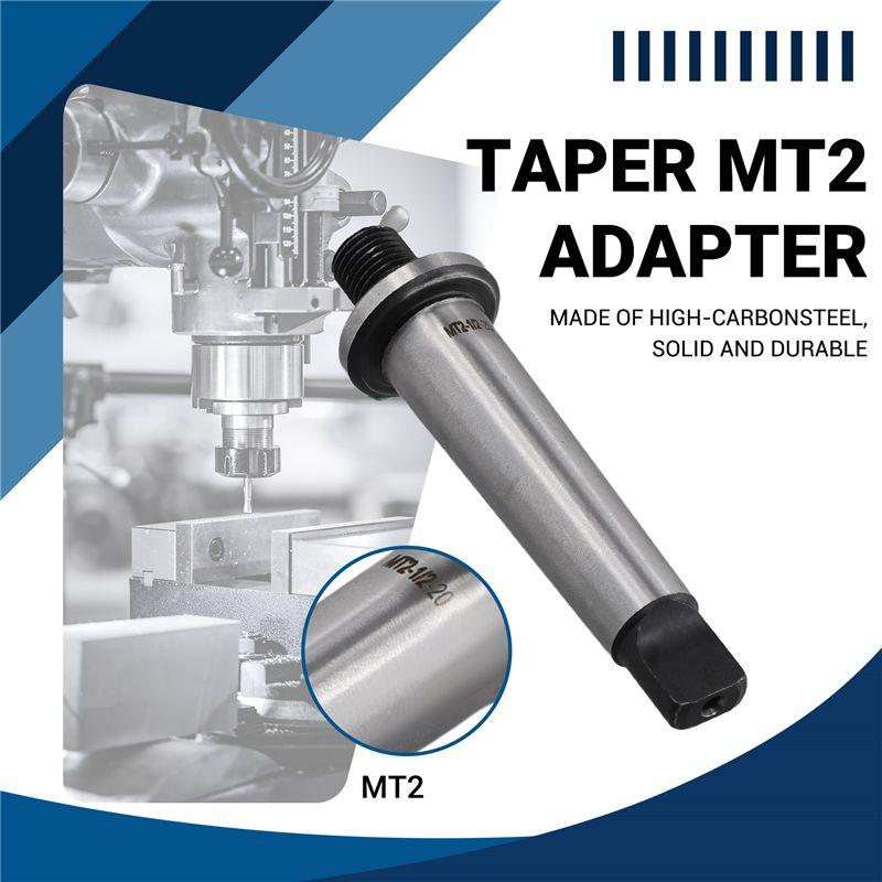 A84E-2Mt Gambo a 1/2 Pollice -20 Filettato Mandrino per Trapano Portapinze Morse Conico Temperato Mt2 Adattatore