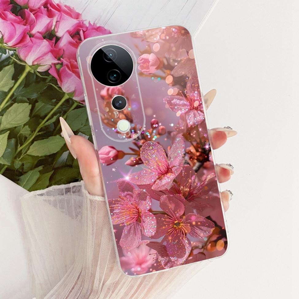 Casing For Vivo S19 Pro Clear Case Aesthetic Luxury Cute Fashion Flower Funny Painted Funda For Vivo S19Pro V2362A Cover