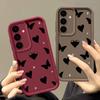 Stoßfeste Handyhülle mit Love Hearts Butterfly Print für Samsung S25 Ultra S24 FE S23 S22 A56 A36 A16 A55 A06 A15 A35 A05, matte TPU-Schutzhülle