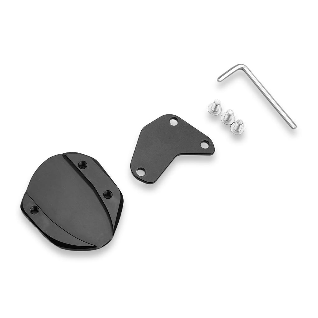 Motorrad Aluminium Seitenständer Verlängerungsplatte für GB350 GB350C GB350S (2021-2024) (Schwarz)