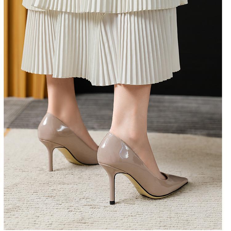 Elegant Pointed-Toe Nude High Heels for Women - 2025 Spring & Autumn Collection