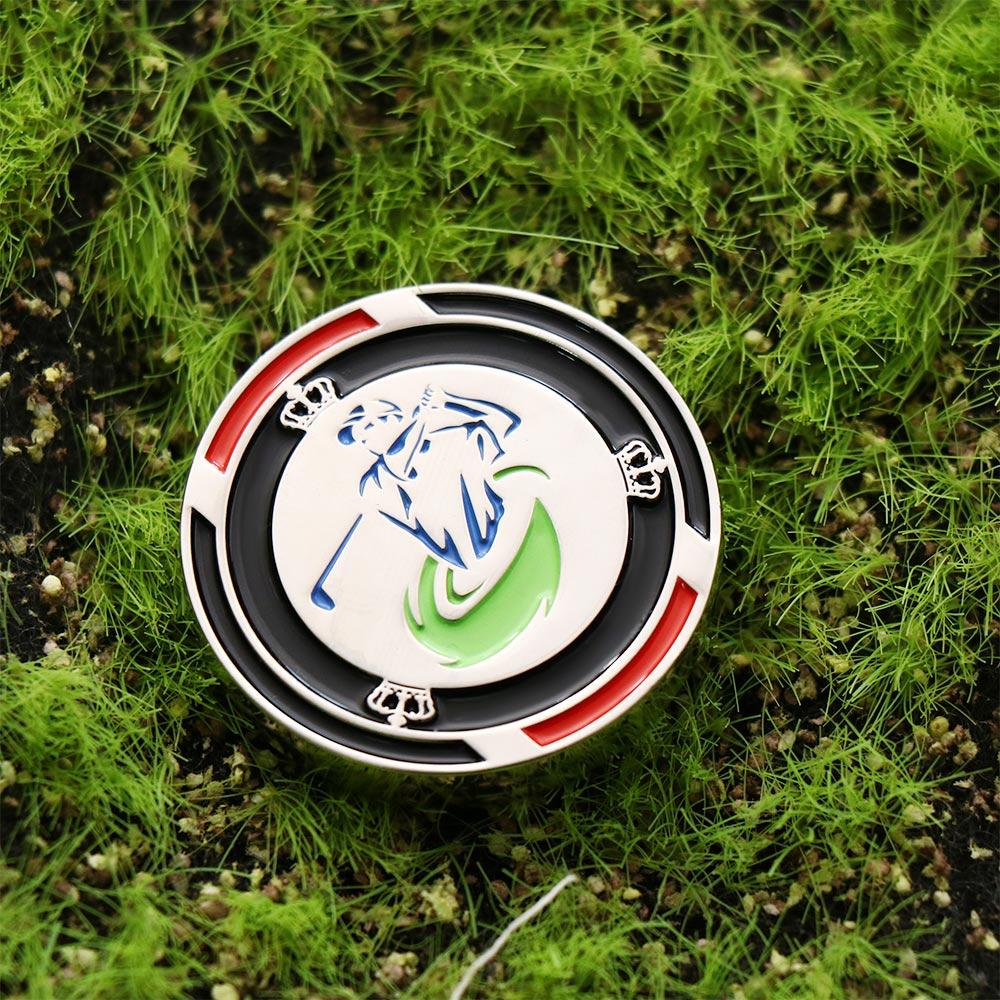 Two-sided Golf Hat Clip Marker Metal Golf Ball Marker Golf Accessories Golf Green Reader Kids
