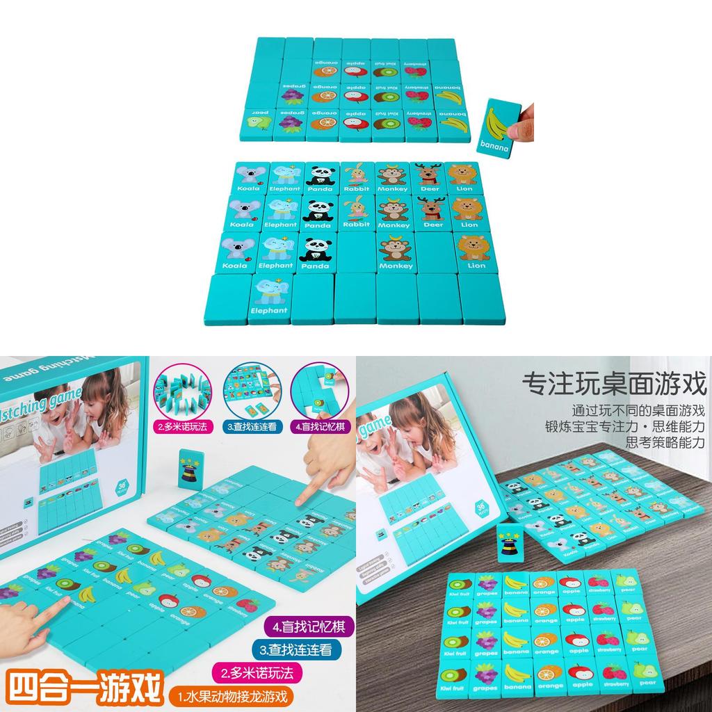 Wooden Logic Dominoes Educational Toy For Kids With Diy Fun And Memory Training