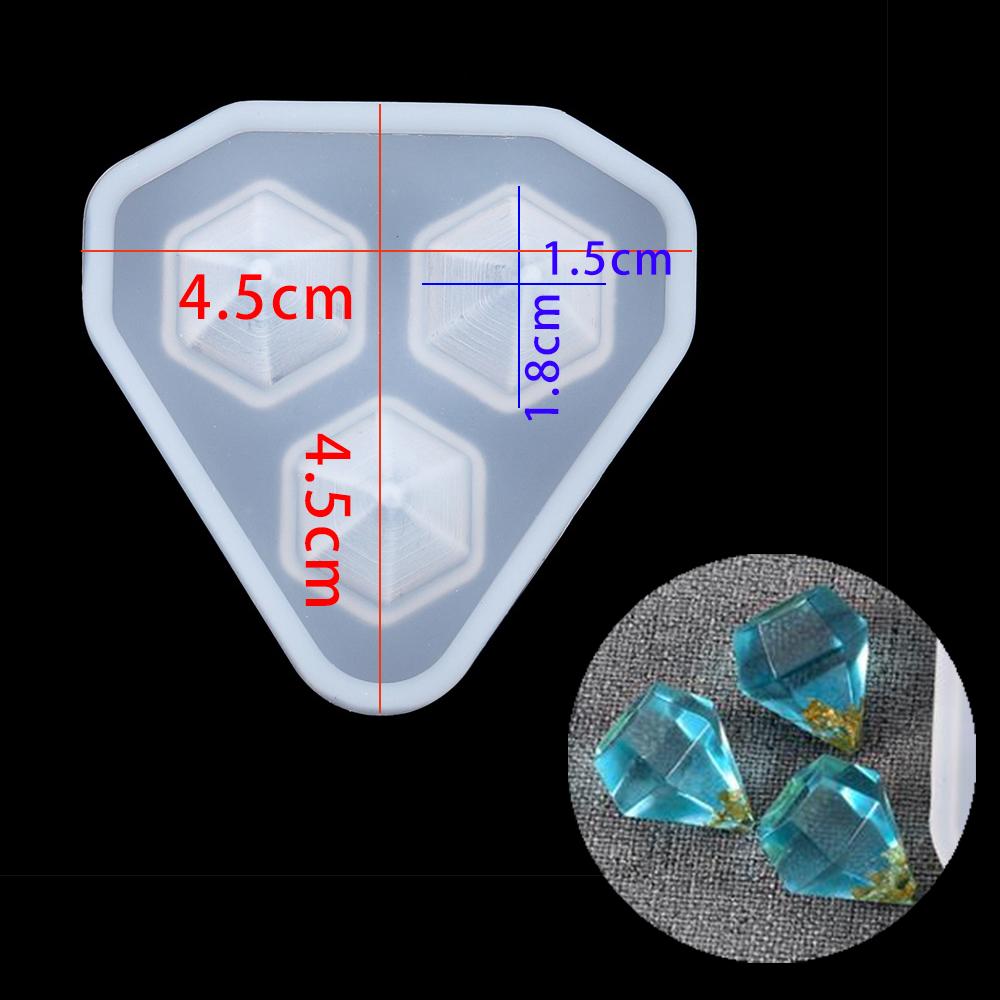 

Diamond Pendant Silicone Mold Cutting Shape Type Epoxy Resin Mould for DIY Resin Pendant Crafts Jewelry Making Accessories