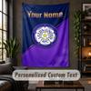 Arazzo da Parete Personalizzato, Testo Personalizzato Leeds United, Arte da Parete in Tessuto Morbido per Decorazione Interna