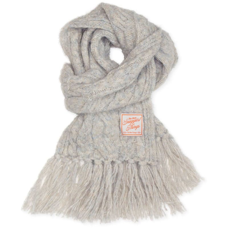 SNUGGIEST Cable Knit Muffler [Cygnet Grey]