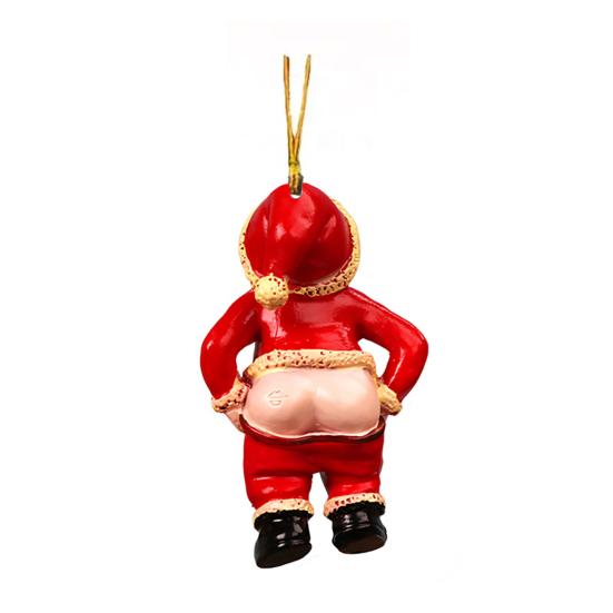 Funny Santa Butt Christmas Ornament 2D Naked Butt Santa Claus Hanging Decoration Naughty Gifts for Xmas Party Decor