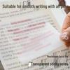 Handwritten Transparent Sticky Notes: Adhesive, Tearable, Perfect for Students To Highlight and Note Key Points.