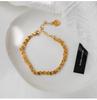 18K Gold Retro Heart-Shaped Peacock Tail Bracelet - Women's Summer Fashion Jewelry