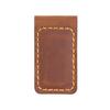 First layer cowhide magnetic banknote clip creative mad horse leather retro magnetic bookmark clip hand-sewn stationery clip