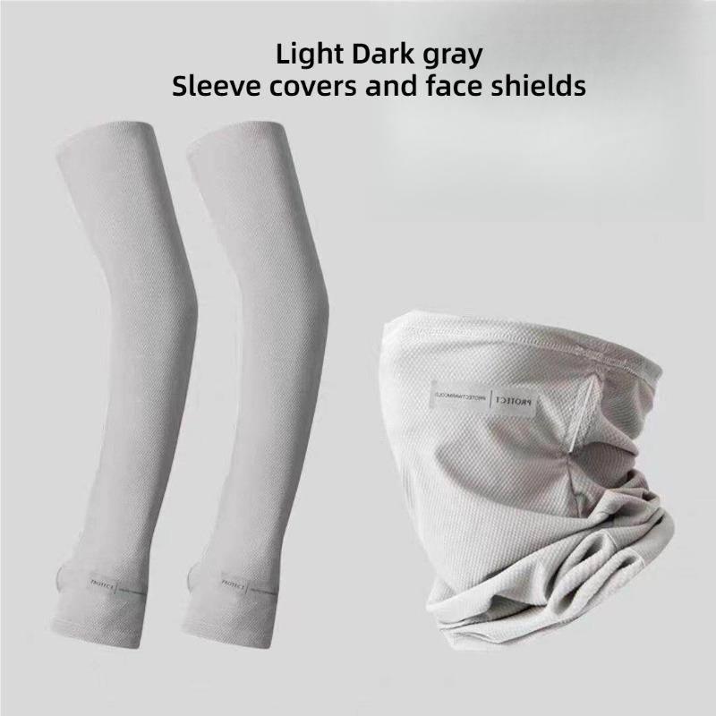 1 Set Protective Cover,Scarf Sleeve,Ice Silk Sunscreen Hanging Ear Neck Cover,Men's Summer Anti Sun Protection,Lightweight Full