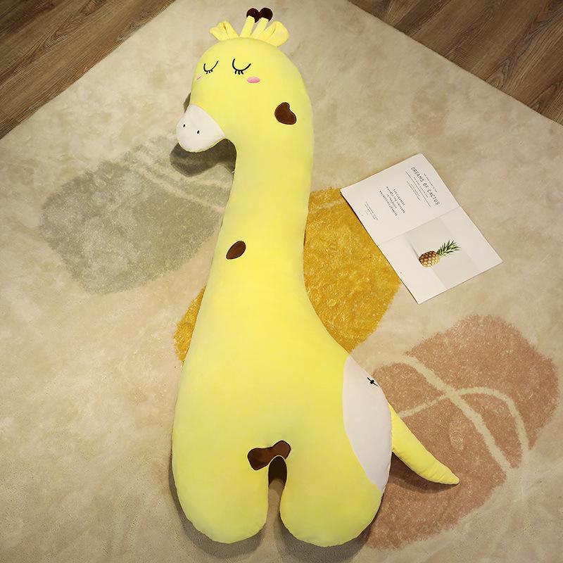 Large Dinosaur Pillow Plush Toy Unicorn Giraffe Doll Girl Sleeping Long Pillow Doll Ragdoll