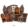 Vintage Material Paper Wooden Door Thick Card Handmade DIY Scrapbooking Junk Journal Bottom Collage Album Decoration