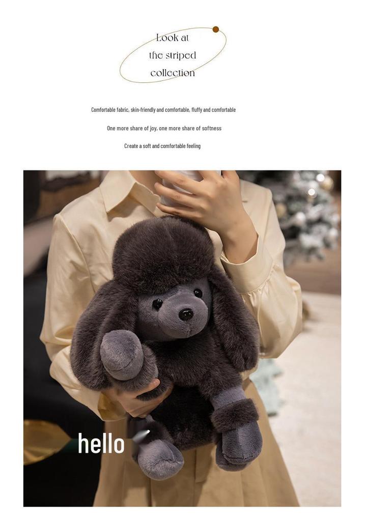 Cute Poodle Plush Toy: Adorable Lying Dog Pillow & Soothing Companion