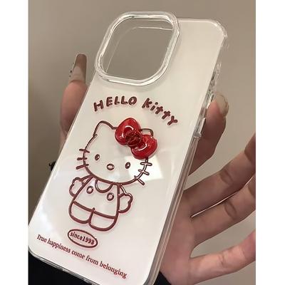 Lankas Bordo Raudona Linija Katytė Tinka Apple 16promax Mobiliojo Telefono Dėklui Iphone15plus Mielas 14