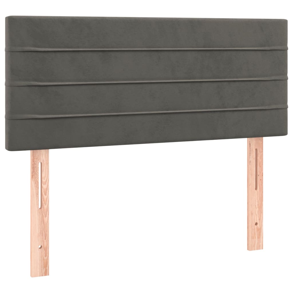 Vidaxl Continental Bed With Mattress, Dark Grey Velvet, 100X200Cm