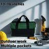 Heavy Duty Large Electrician Tool Bag Organizer Waterproof Anti-Fall Pouch Multiple Pockets for Construction Workshop Garage