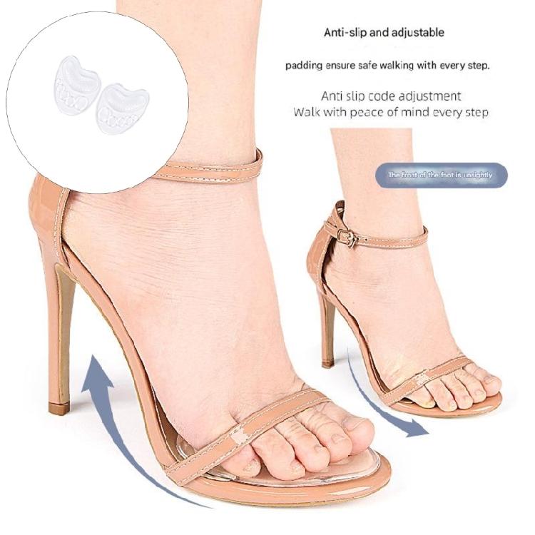 4Pairs High Heel Protectors Pads Soft Forefoot Cushion Anti Blister Adhesive Shoe Inserts For Women Dress Shoe