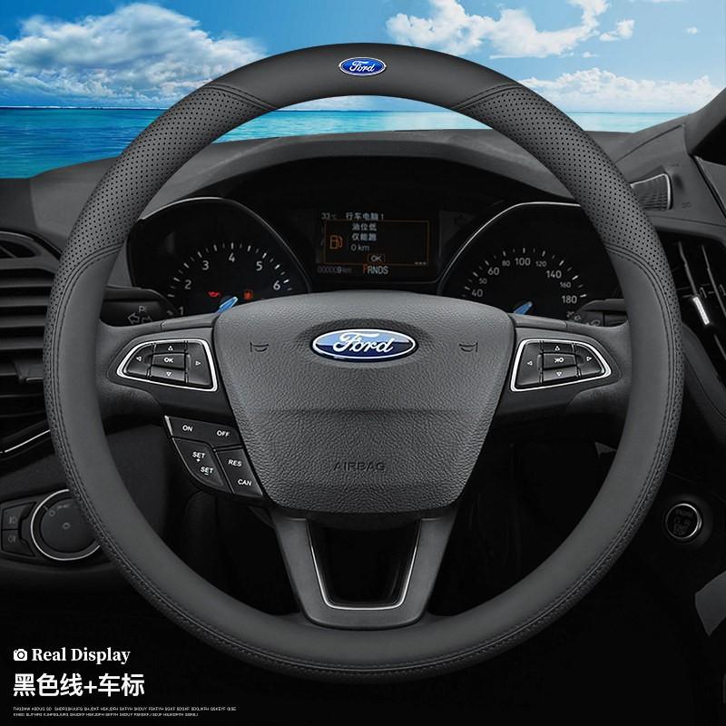 Uniwersalna Pokrowiec Kierownicy Ford Focus Escape Edge Fusion Ecosport Explorer Mondeo Ze Skórą Nappa Styl Sportowy
