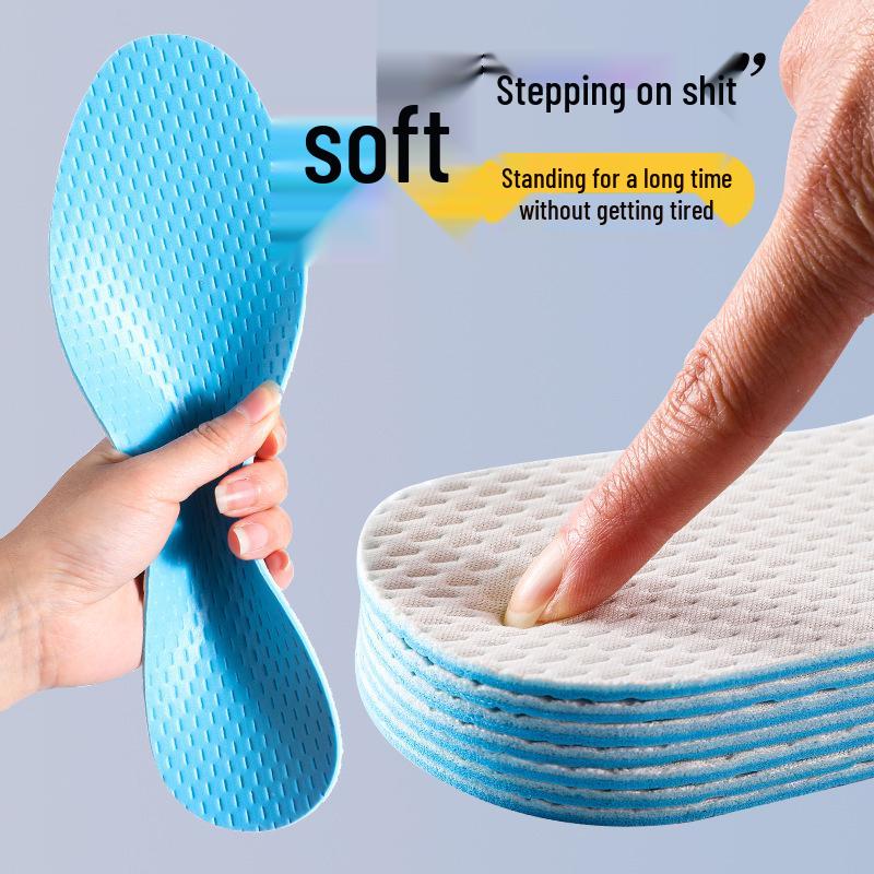 CoolComfy Breathable Summer Deodorant Latex Insoles for Barefoot Running - Absorbent, Soft, and Unisex