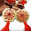 Thai Amulet Feng Shui Mystic Knot 10 Coins Buddhist Retro Vintage Protect Charm Talisman Powerful Wealth Success Health Luck Jewelry