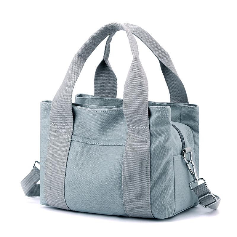 Multi-compartment Multi-pocket Large Capacity Tote Bag Small Work Bag Thousand-layer Canvas Hand-held Shoulder Messenger Bag