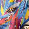 Lightweight Printed Square Scarf Breathable Neckerchief Fashion Imitation Silk Scarf  For Women