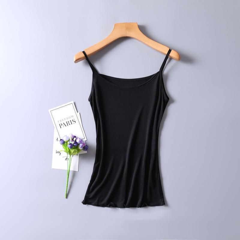 Women's Mulberry Silk Camisole - Solid Color, Sleeveless, Versatile Inner/Outer Wear