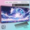 HYBXAXC Mouse Pad Anime Fox Gamer Pink Purple Star Large Gaming Mousepad Table Accessories Nonslip Mausepad Kawaii Desk Mat