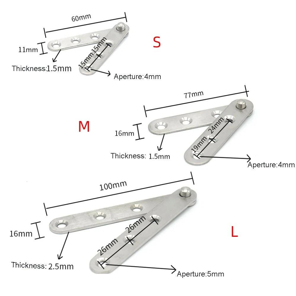 6 pcs 360° Rotating Doors Rotating Hinge Heavy-Duty Rotating Concealed Hinges Pivot Hinge Furniture