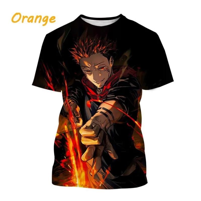 Jujutsu Kaisen Koszulka do druku 3D Moda Anime Okrągły dekolt Krótkie rękawy Codzienne Koszulki Unisex Odzież męska Koszulki Cosplay
