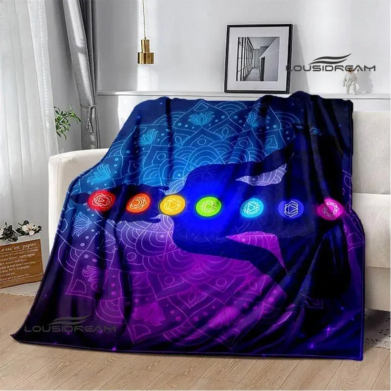 3D Chakra bedruckte Decken Warme Flanelldecken Weiche und bequeme Decke Bettbezüge Decken für Betten Geburtstagsgeschenk