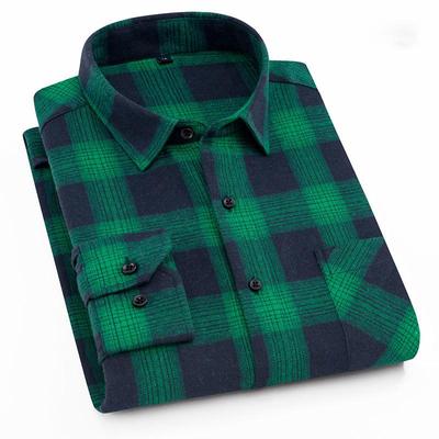 Classical Men Plaid Shirts Long Sleeve Casual Regular Fit Male Tops Autumn Spring
