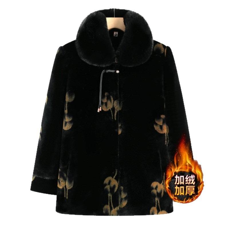 Winter Imitation Fur Cotton-padded Jacket, Velvet Warm Clothes, Mink Coat Thick