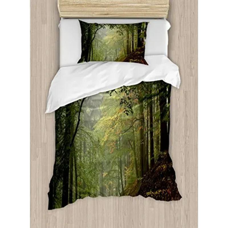 Natural Scenery Duvet Set Duvet Cover Set 3d Bedding Digital Printing Bed Linen Polyester Bedding Set Fashion Design King Queen
