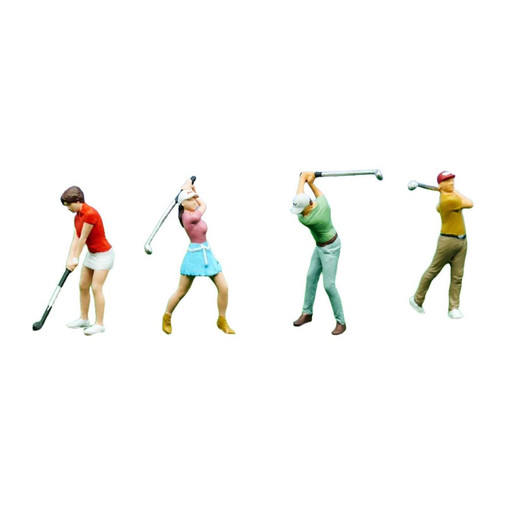4 Miniature Golf in 1/64 Scale for Outdoor Decor And Model Layouts
