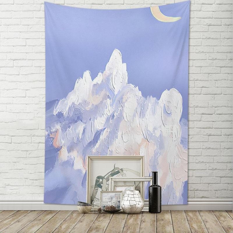Tapestry room decoration sky moon art oil painting hanging cloth living room home decoration