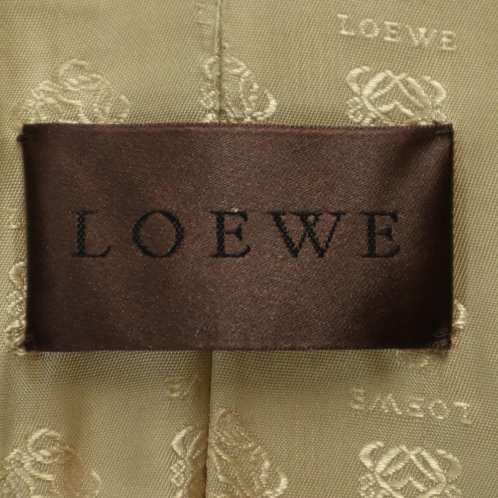Loewe Made In Spain Suede Leather Coat 40 Beige Women Used