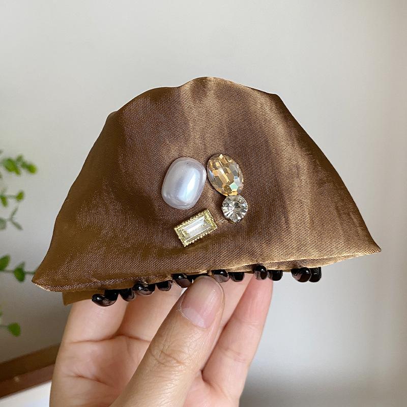 

1pc New design handbag satin grip clip, new Korean high-end style, back of the head hair bun, half hair clip