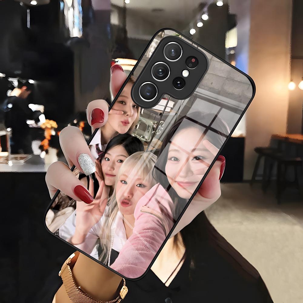 Kpop Girl Group Kiss Of Life Phone Case For Samsung S26 S25 Edge Ultra 24 23 22 21 Ultra Plus Fe A55 56 15 4G 5G Glass Cover Galaxy S23
