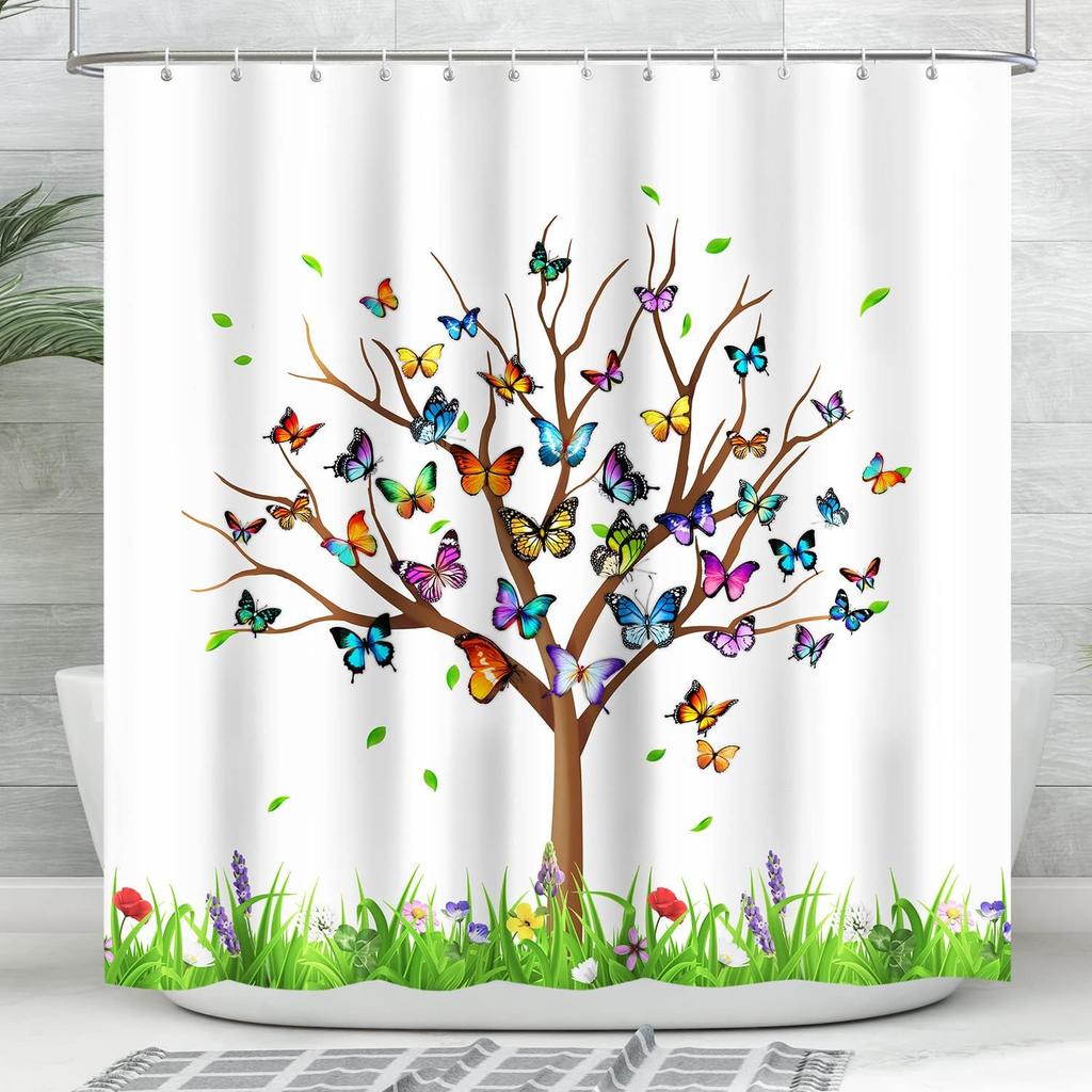 Funny Shower Curtains, Cool Dog Shower Curtain, Fun Pet Puppy Waterproof Shower Curtains with Hooks for Bathroom Decor, Dog