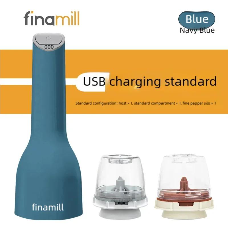

Finamill Електричний Млинок для Перцю Побутовий Автоматичний Однією Рукою Морська Сіль Перець Кунжут Приправа Подрібнювальна Пляшка
