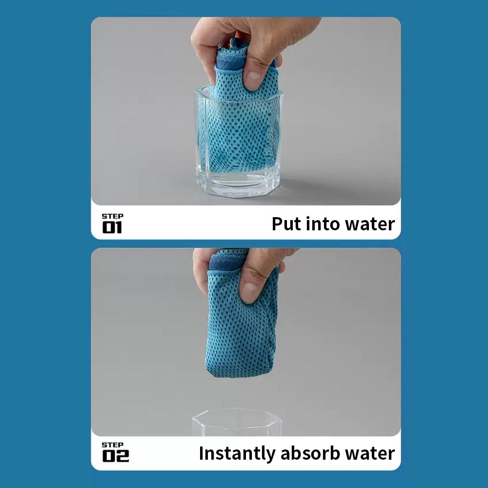 1PC 30 * 90cm toalha fria de silicone redonda, toalha de fibra ultrafina de secagem rápida, toalha de acessórios de praia, para esportes e fitness