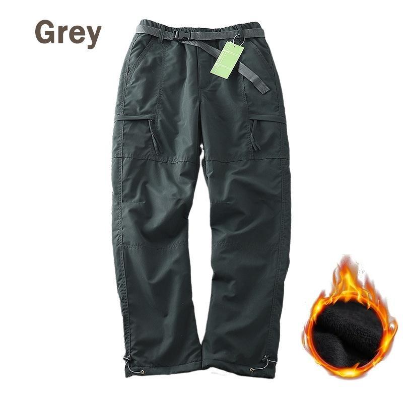 Übergröße Neue Winter Herrenhose Verdickte Fleece Jogginghose Mehrfach-Taschen Lockere Herren Freizeit Warme Sweatpants Overalls