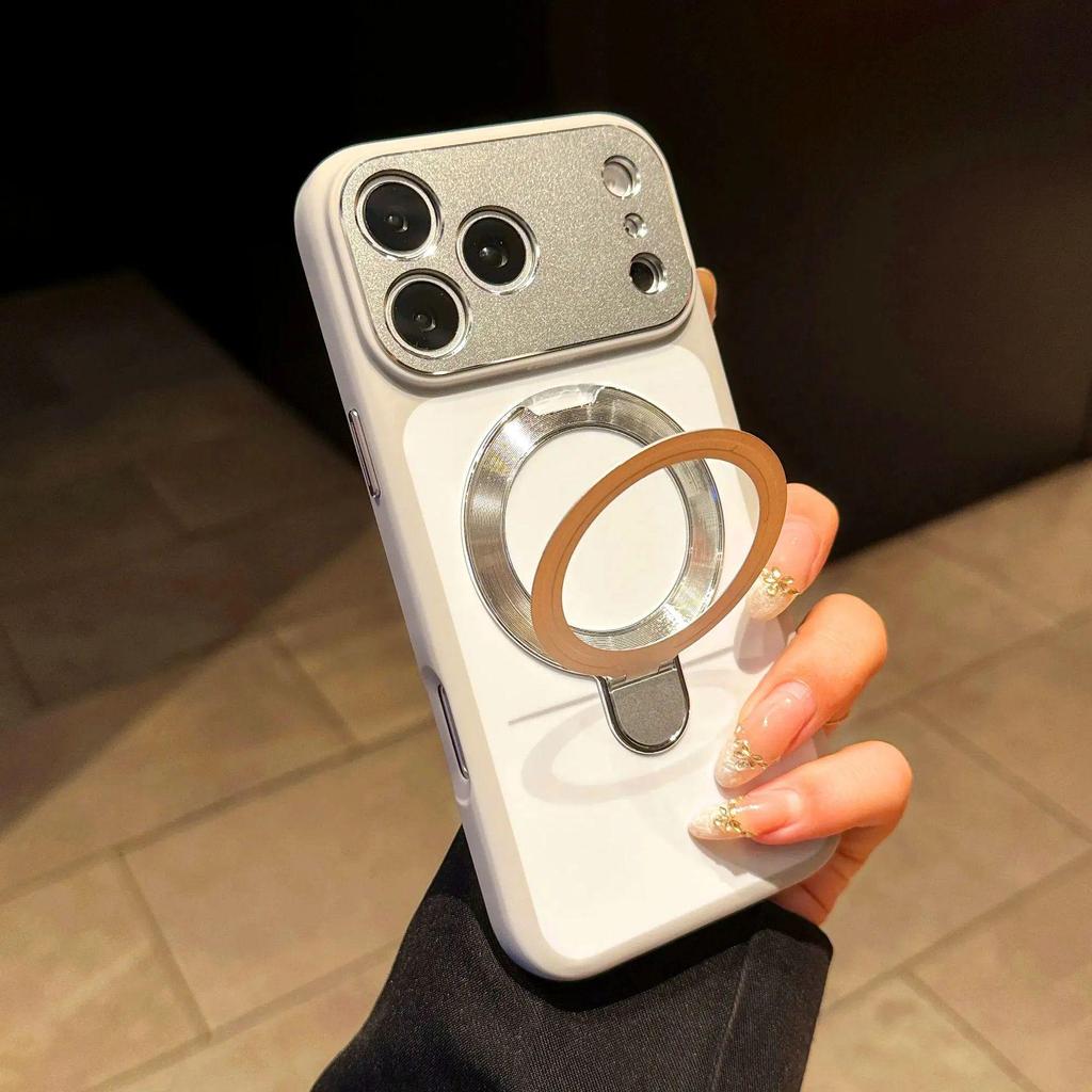 Non-Yellowing Magnetic Rotating Stand for iPhone 17 Air/Apple 16 Pro Max/15/14 Phone Case